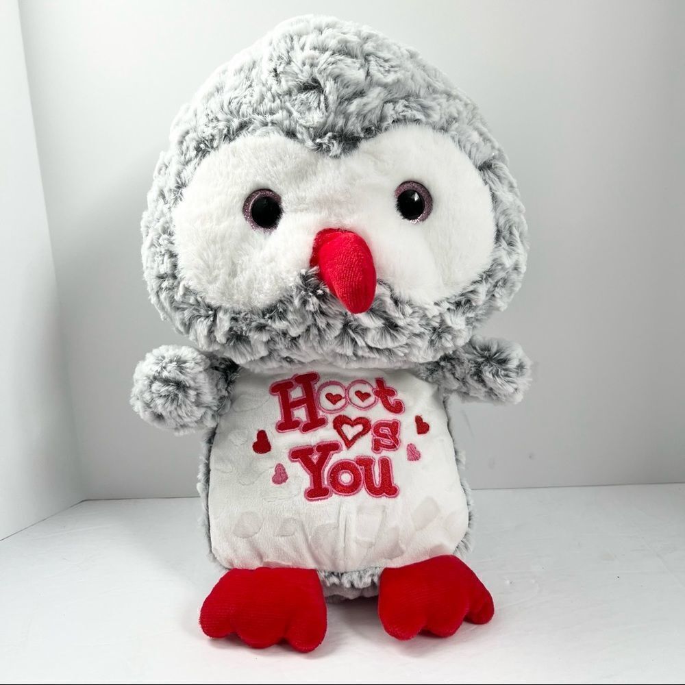 Hug & Luv Hoot Loves You Valentines Owl Stuffed Animal